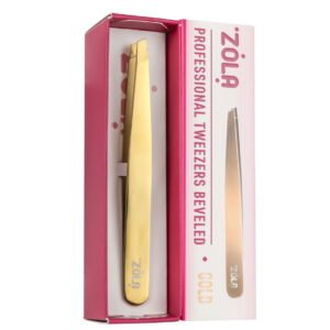 ZOLA Professional Tweezer - Beveled Gold