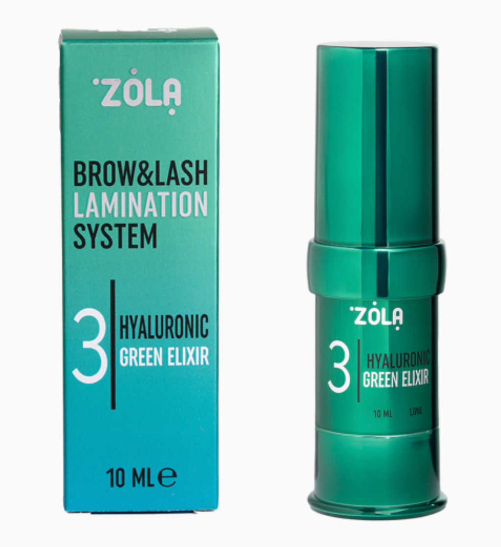 ZOLA Eyelash & Eyebrow Lamination COLOUR LAB #3 Hyaluronic Green Elixir
