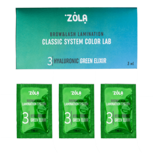 ZOLA Eyelash & Eyebrow Lamination Colour Lab Sachets #3 Hyaluronic Green Elixir