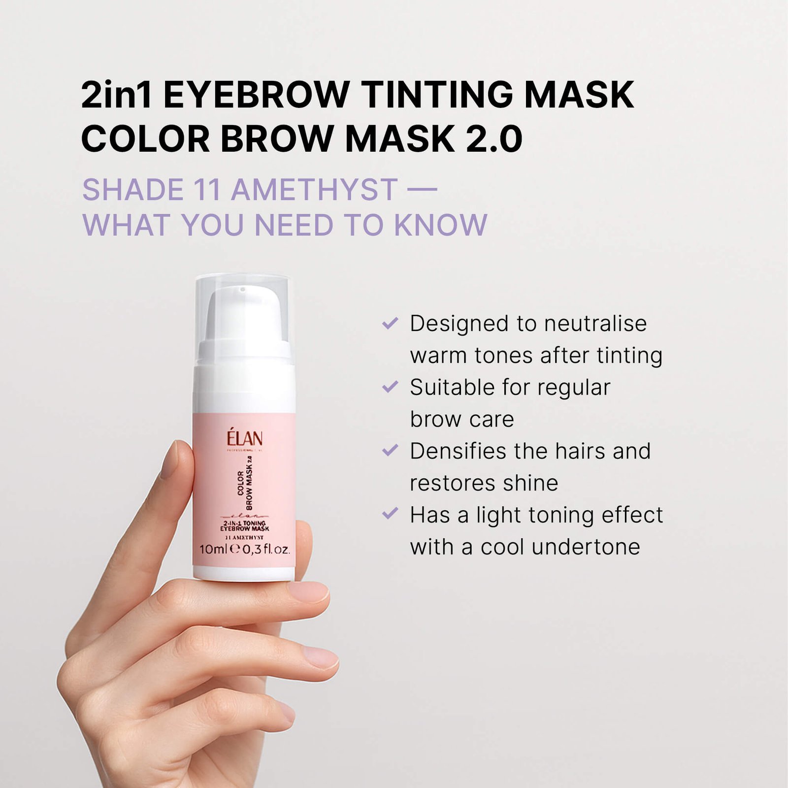 COLOR BROW MASK 2.0: 2-in-1 Toning Eyebrow Mask, 11 AMETHYST - Image 4