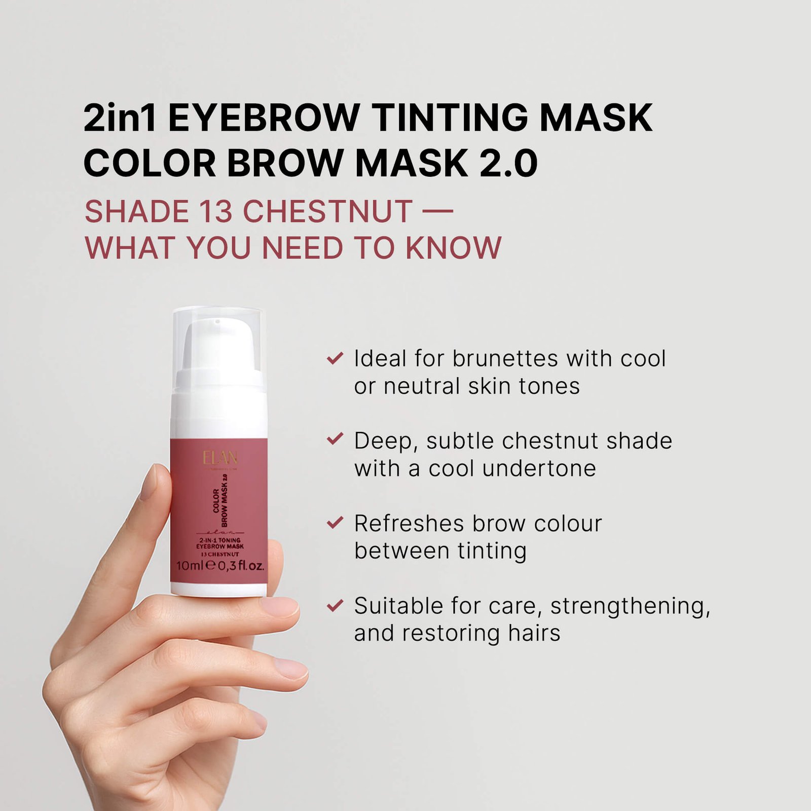COLOR BROW MASK 2.0: 2-in-1 Toning Eyebrow Mask, 13 CHESTNUT - Image 4